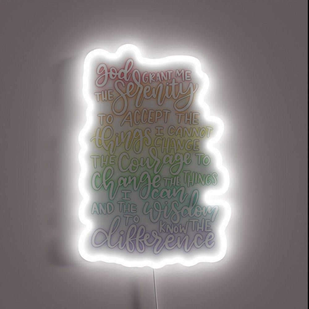 Serenity Prayer Rgb Led Neon Sign - Shineneon