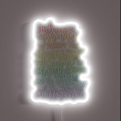 Serenity Prayer Rgb Led Neon Sign - Shineneon