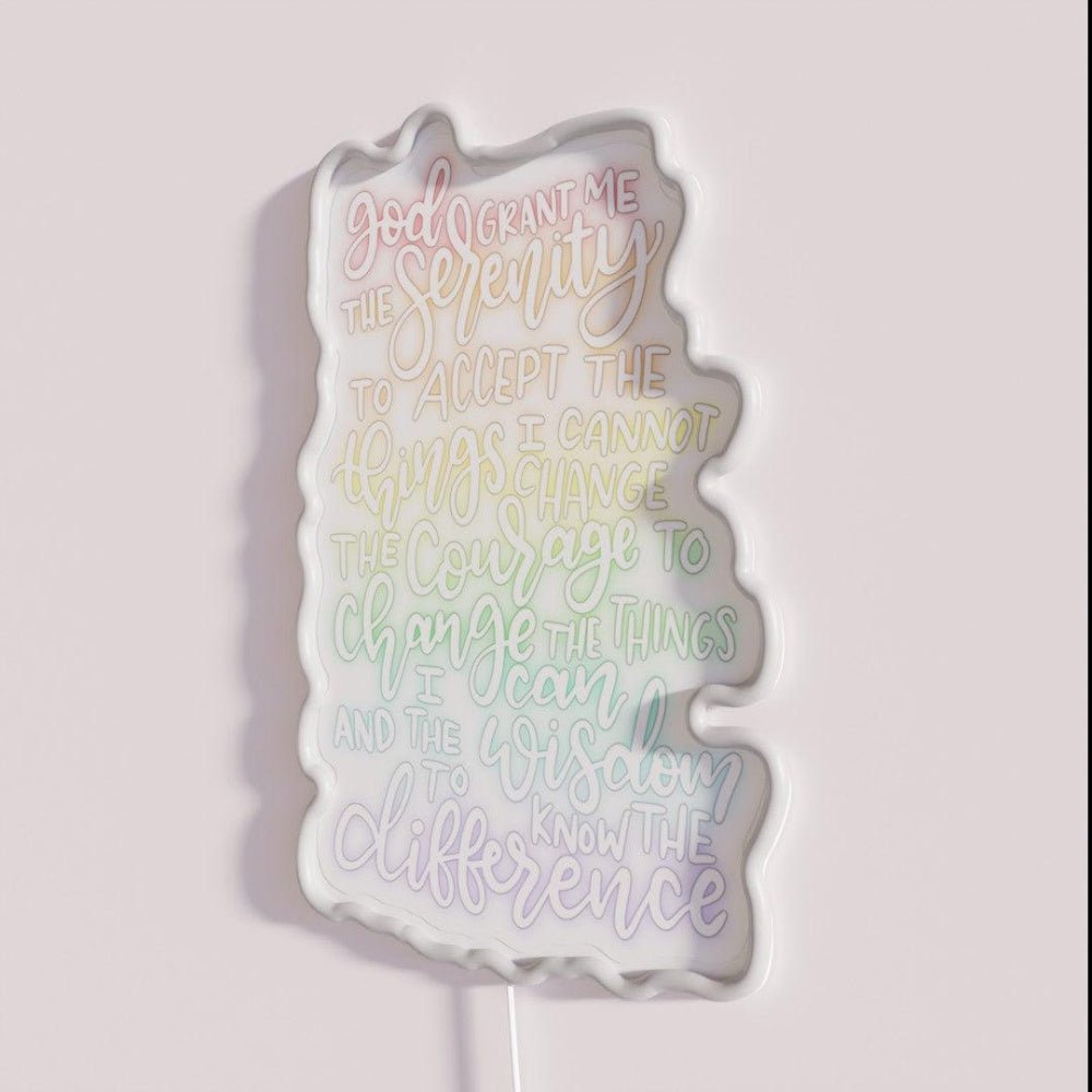 Serenity Prayer Rgb Led Neon Sign - Shineneon