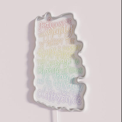 Serenity Prayer Rgb Led Neon Sign - Shineneon