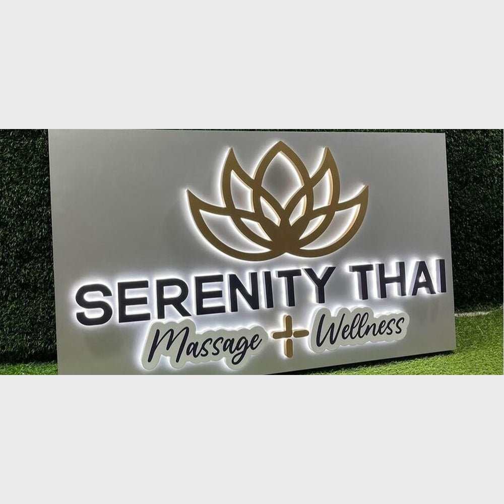 Serenity Thai Big Logo 3D Backlit Channel Letters Led Light Sign - Shineneon