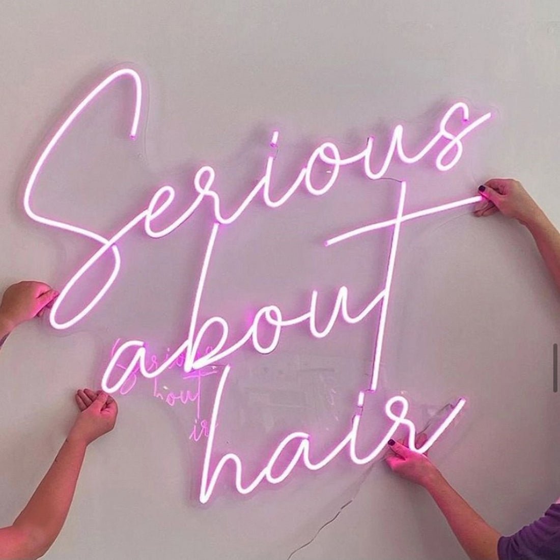 Serious About Hair Led Sign Business Neon Sign - Shineneon