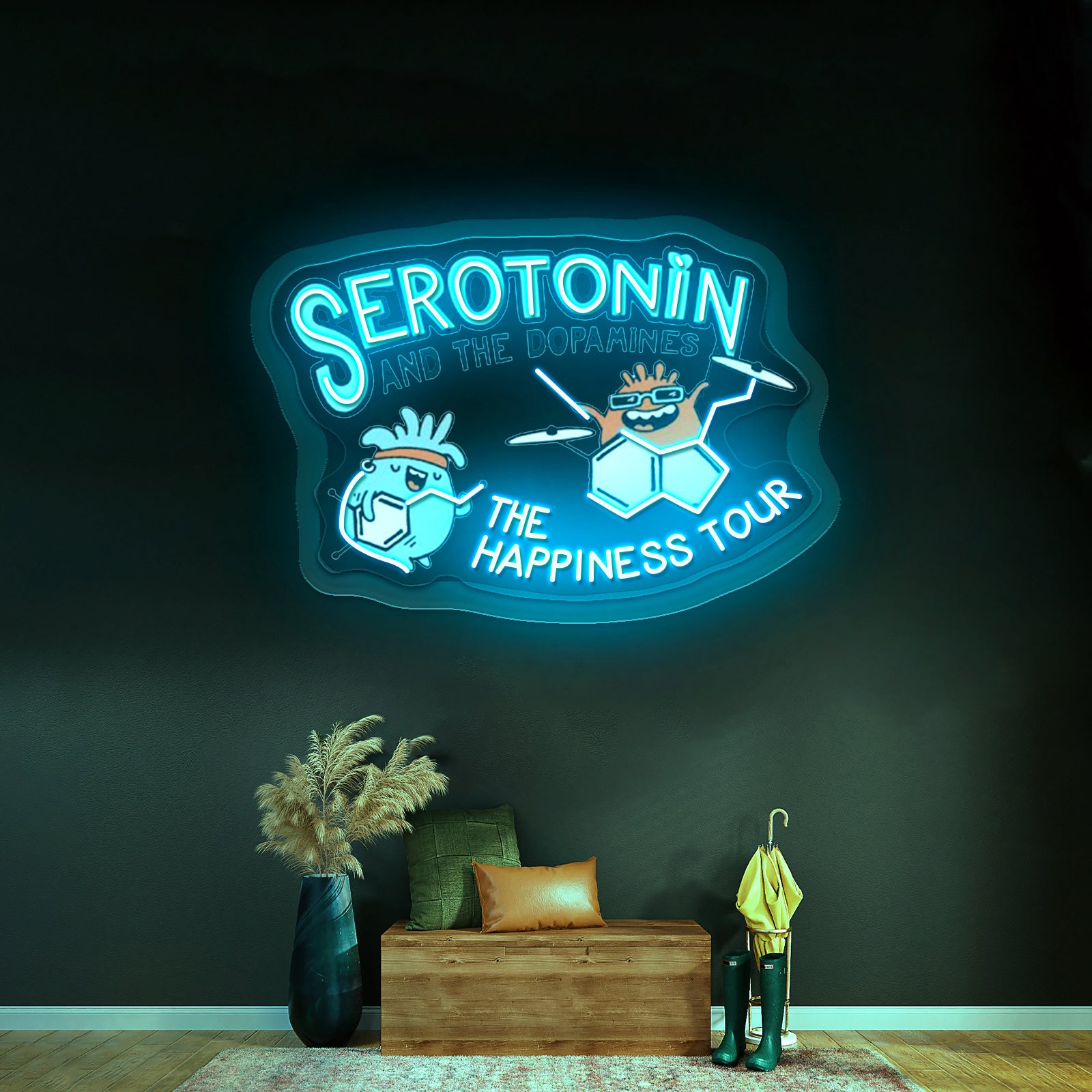 Serotonin And Dopamines Artwork Custom Led Signs | Shineneon
