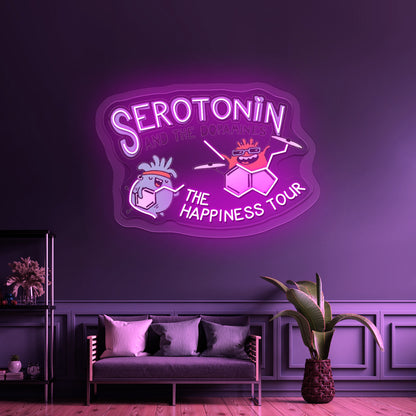 Serotonin And Dopamines Artwork Custom Led Signs