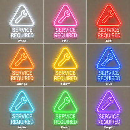 Service Required Neon Sign LED Neon Sign color grid