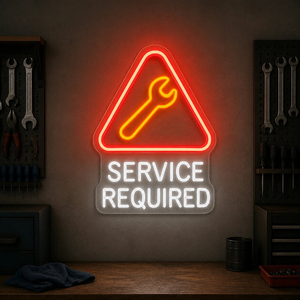Service Required Workshop Vintage LED Neon Sign - Shineneon