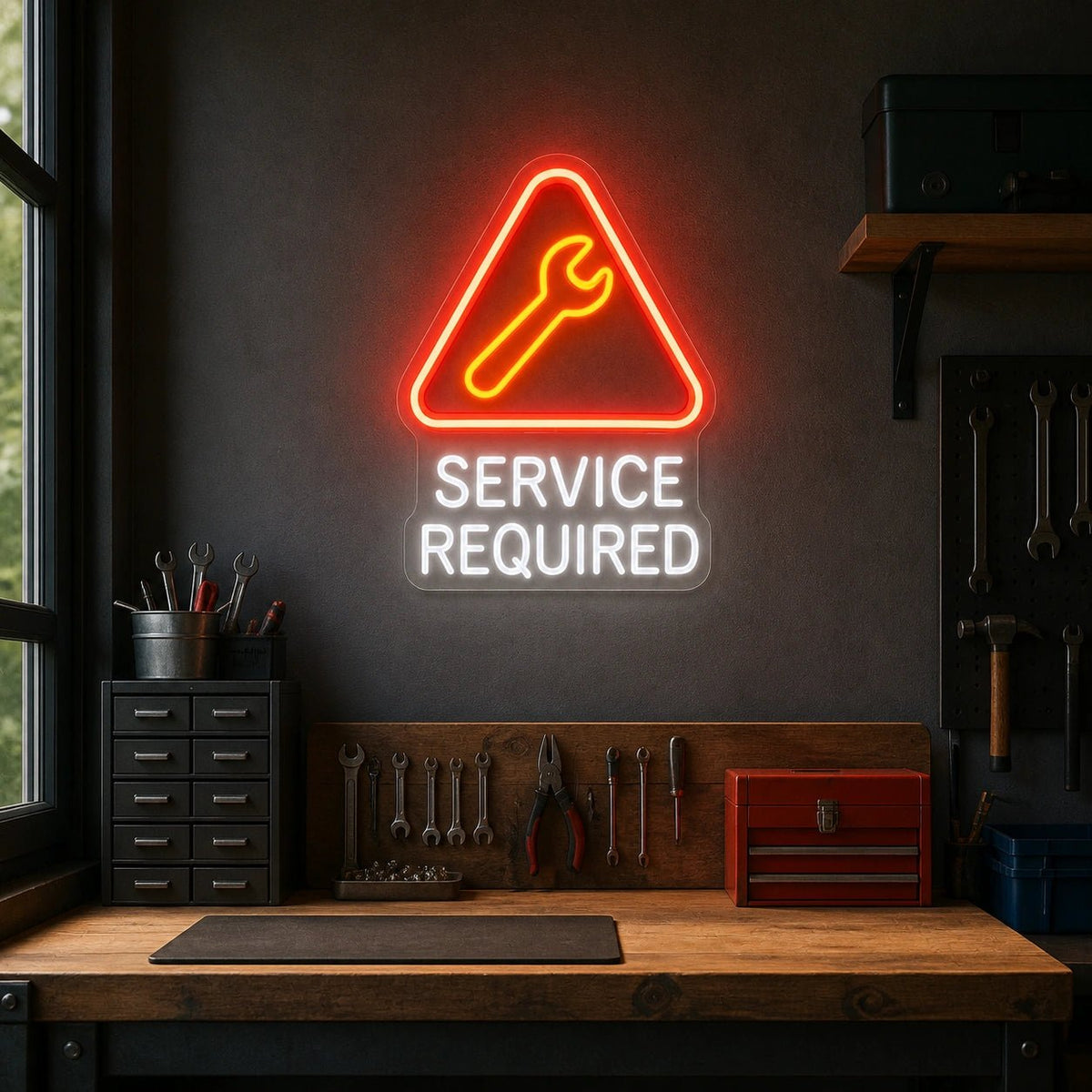 Service Required Workshop Vintage LED Neon Sign - Shineneon