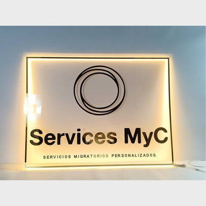 Services Myc Acrylic Business Logo Sign - Shineneon