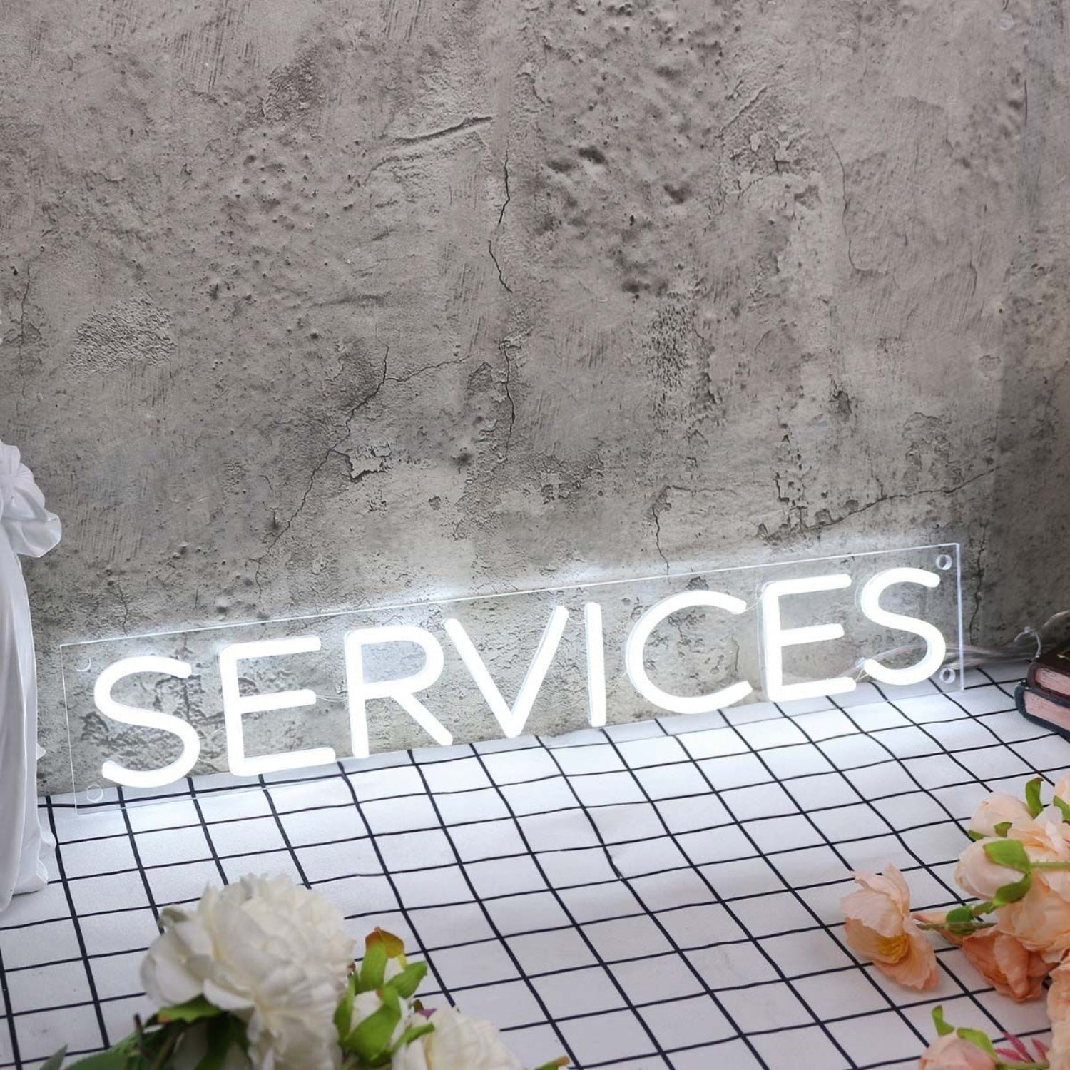 Services White Led Neon Sign - Shineneon