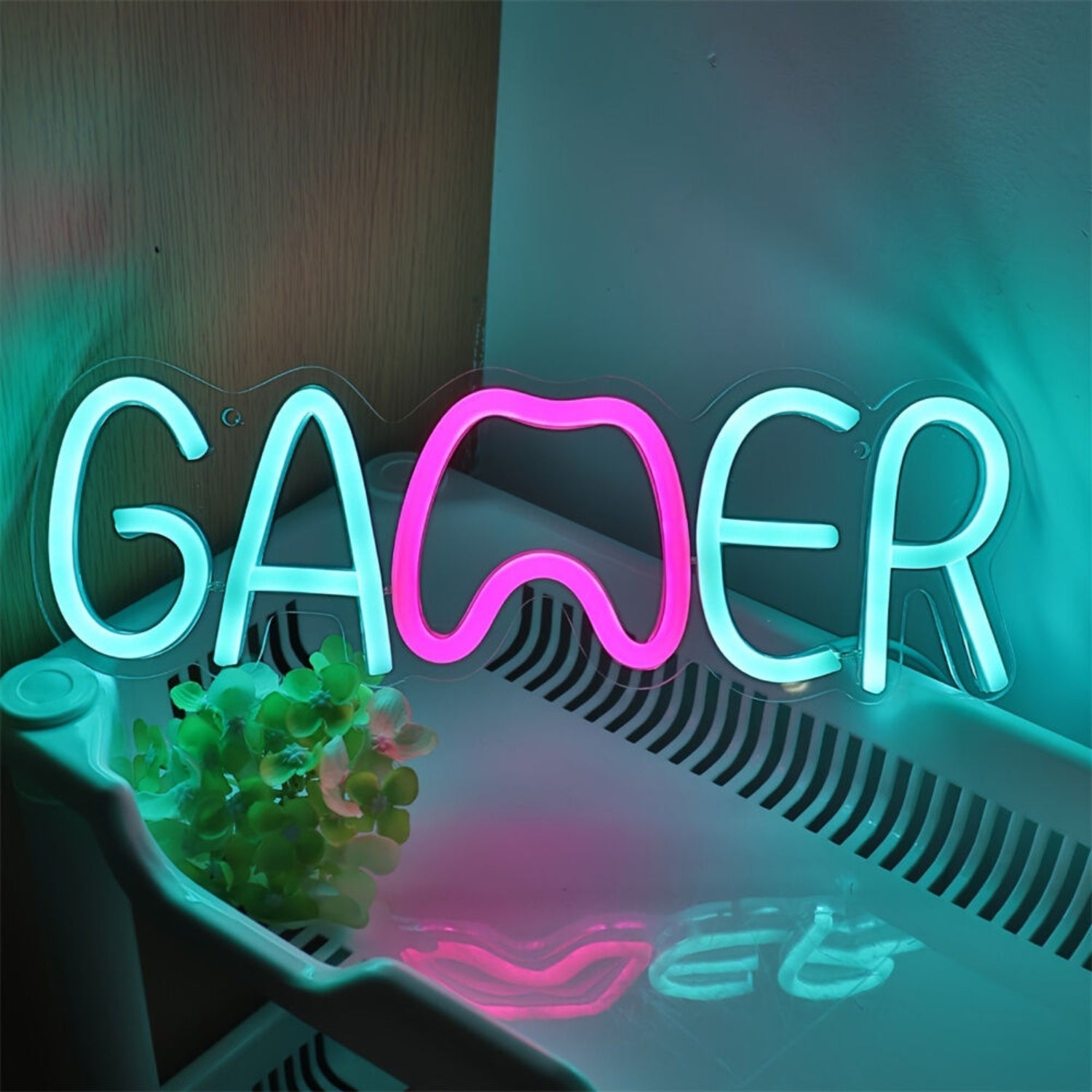 Setup And Party Ice Blue Gamer Led Neon Sign - Shineneon