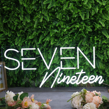 Seven Nineteen White Led Neon Sign - Shineneon