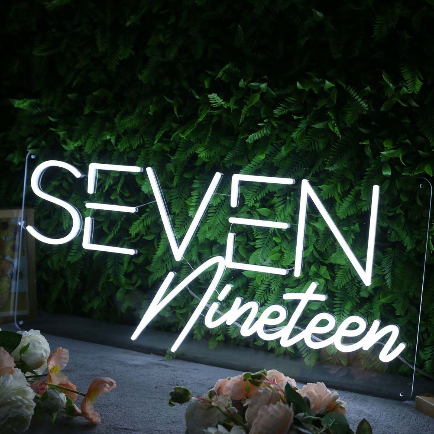 Seven Nineteen White Led Neon Sign - Shineneon