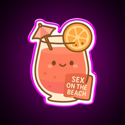 Sex On The Beach Cocktail Bar Decor Led Neon Sign Rgb Color - Neon sign mounted on wall in room