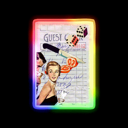 Sexy Guest Check Party Drink Tequila Led Neon Sign Rgb Color - LED neon sign close-up detail