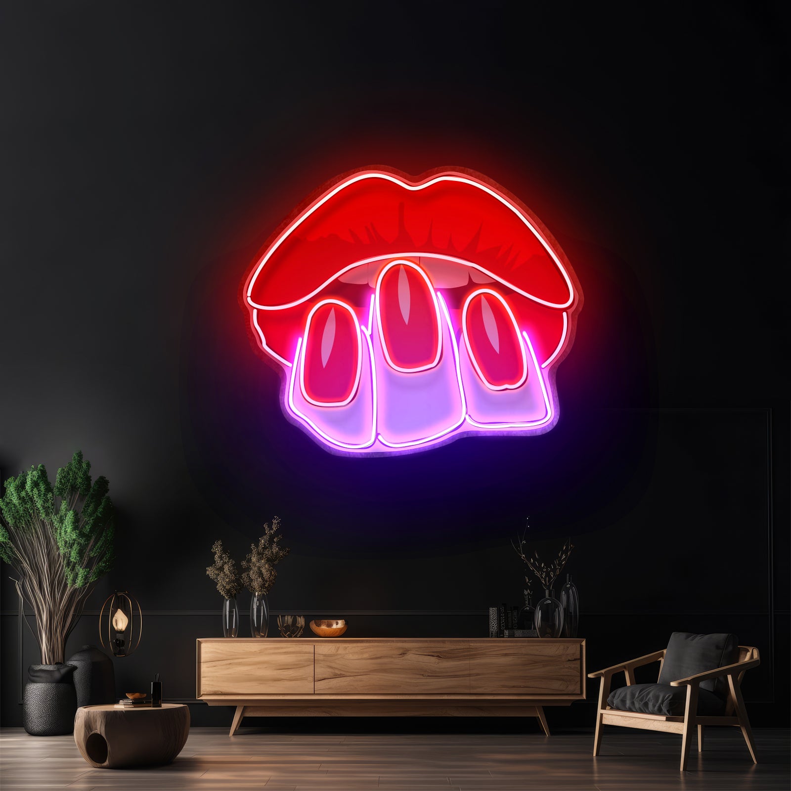 Fancy Hands On Lips Led Neon Sign Light Custom Led Signs | Shineneon