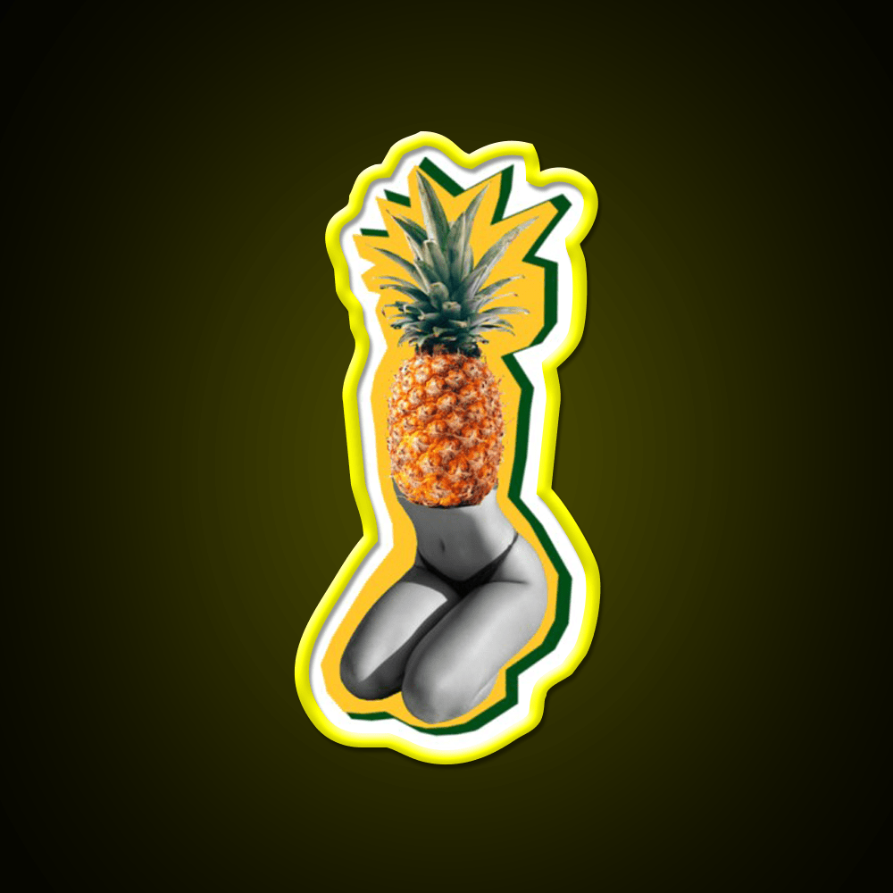 Sexy Pineapple Girl Food Porn Fast Food Led Neon Sign For Burger Place Rgb Color - Shineneon