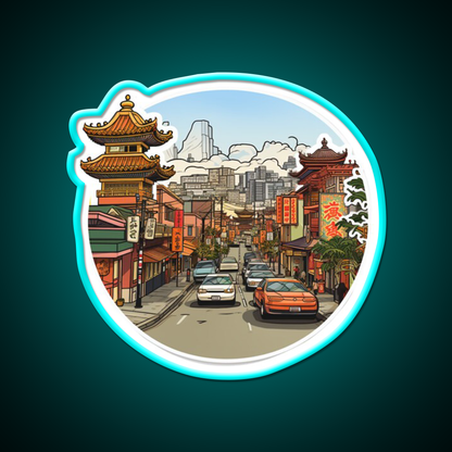 Sf Chinatown Ish Asian Cultural Led Neon Sign Rgb Color - Size and dimension reference