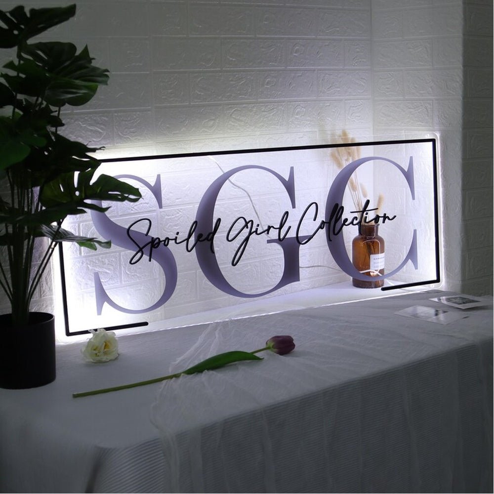 Sgg Salon Acrylic Business Logo Sign - Shineneon