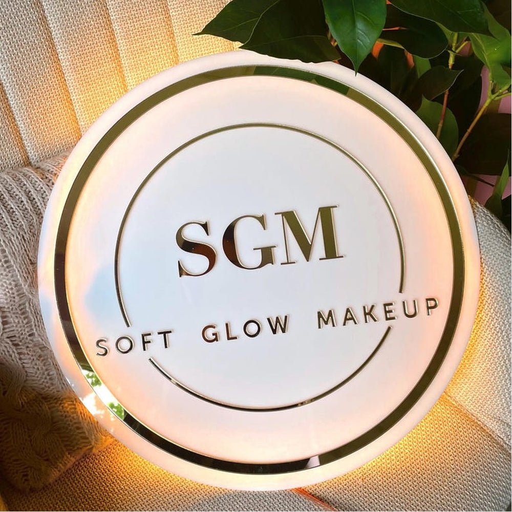 Sgm Soft Glow Makeup Acrylic Business Logo Sign - Shineneon