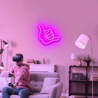 Shaka Hand Neon Sign Neon Wall Light - Shineneon