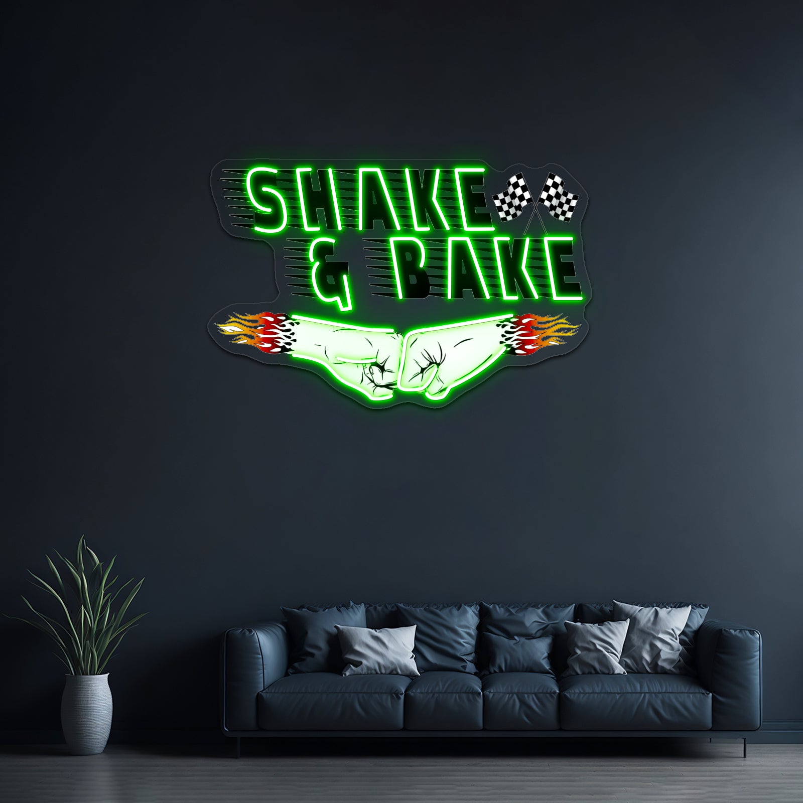 Shake And Bake Artwork Custom Led Signs | Shineneon