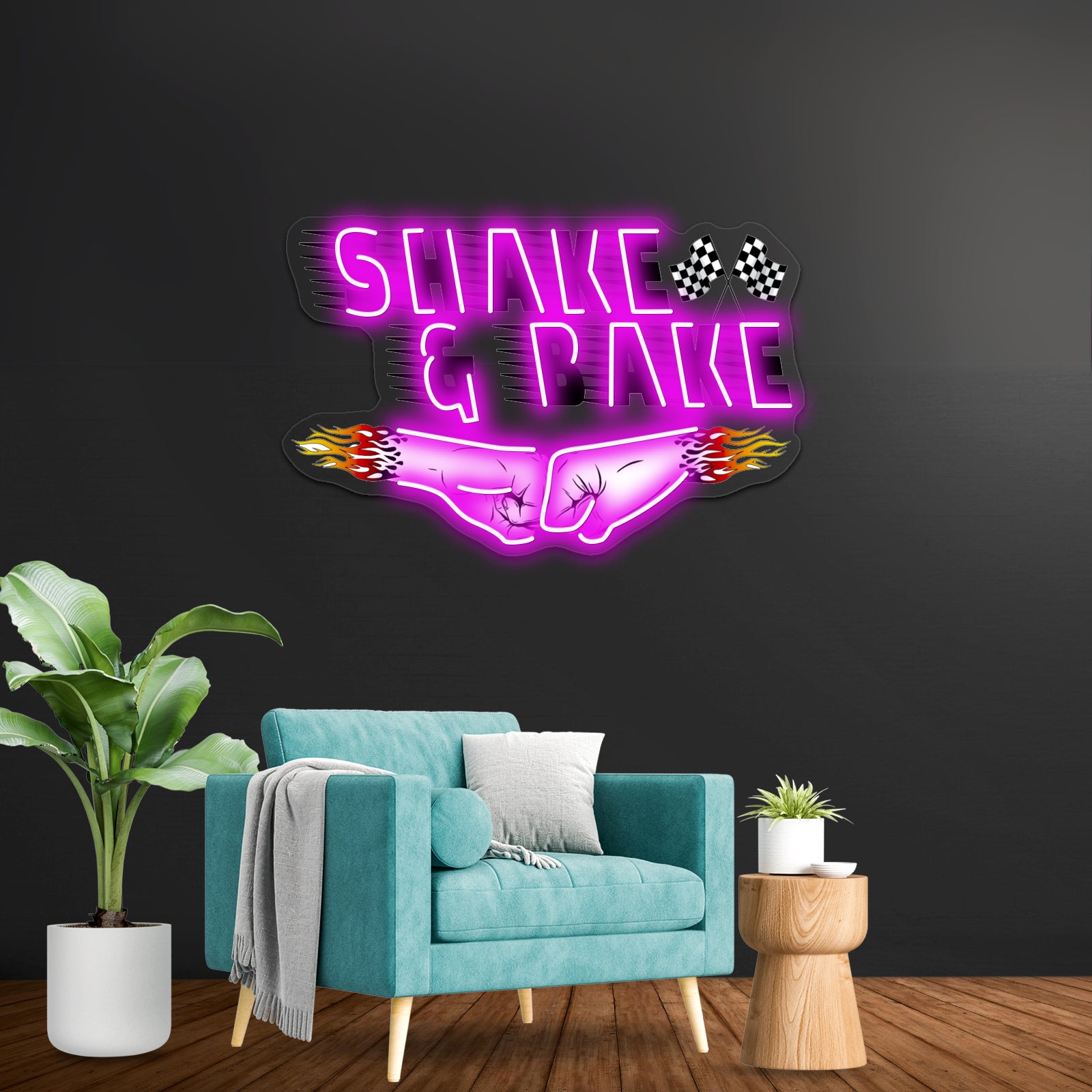 Shake And Bake Artwork Custom Led Signs | Shineneon