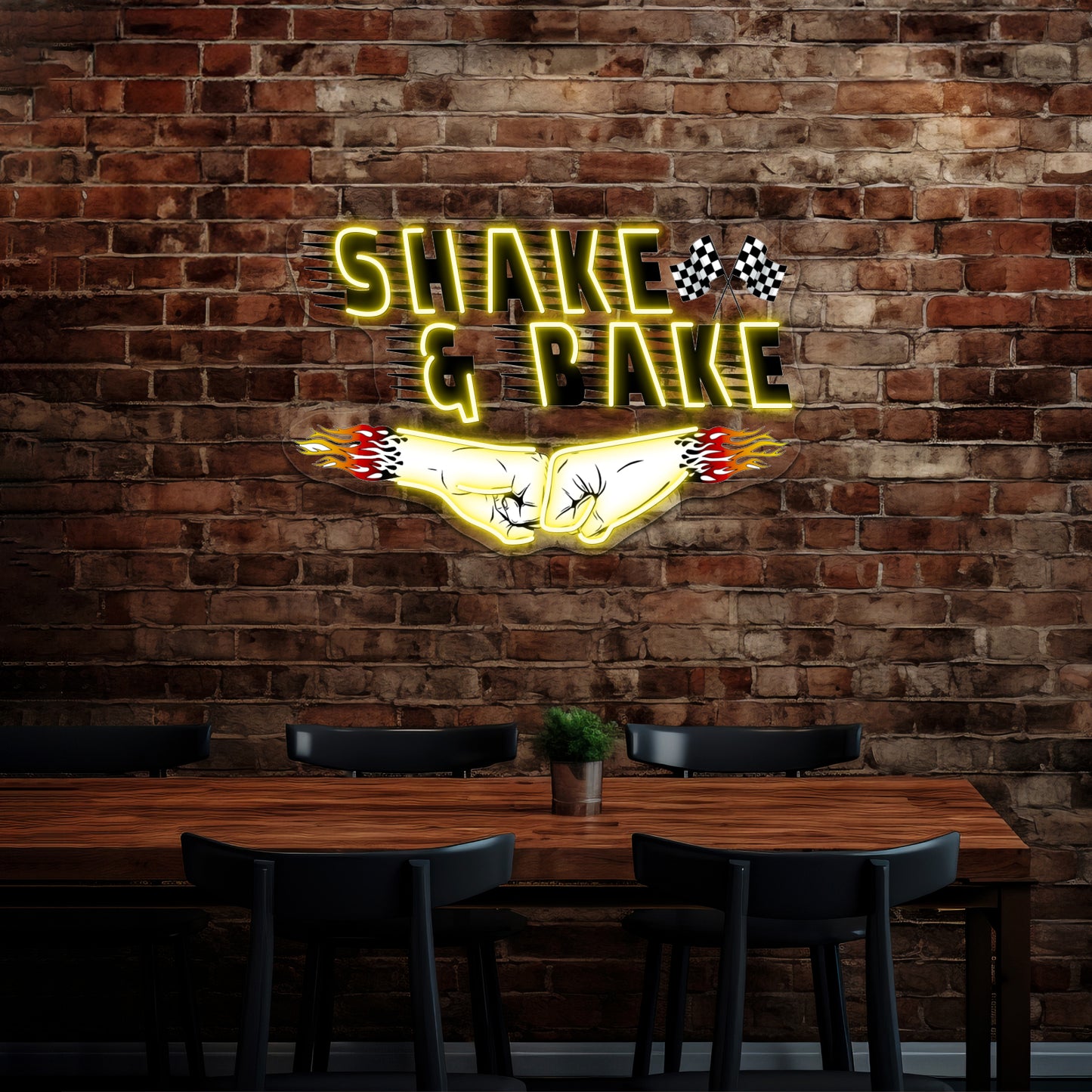 Shake And Bake Artwork Custom Led Signs