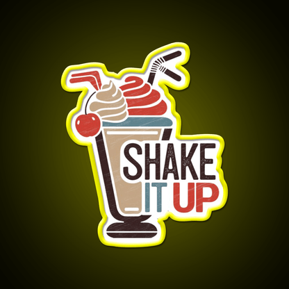 Shake It Up Milkshake Fast Food Led Neon Sign For Burger Place Rgb Color - Shineneon