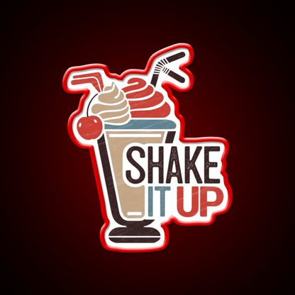 Shake It Up Milkshake Fast Food Led Neon Sign For Burger Place Rgb Color - Shineneon