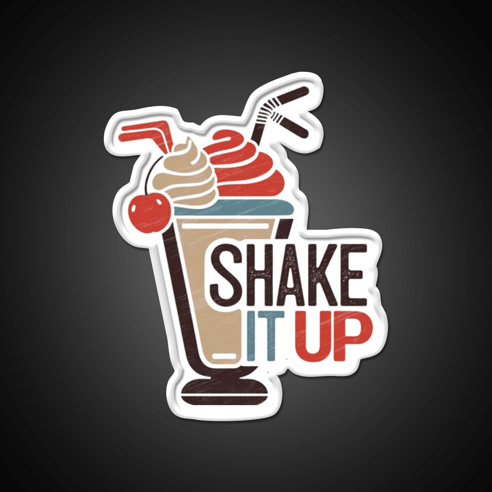 Shake It Up Milkshake Fast Food Led Neon Sign For Burger Place Rgb Color - Shineneon