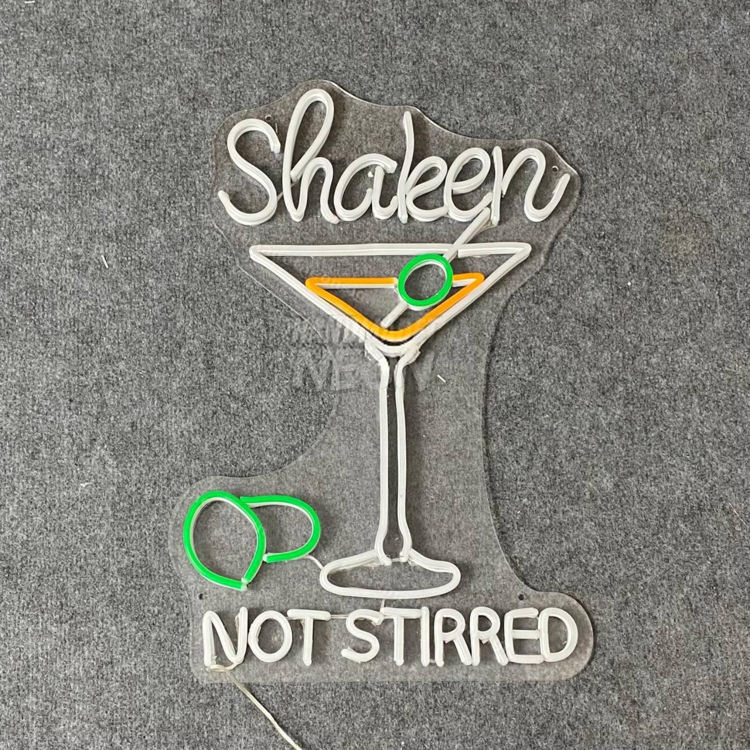 Shaken Not Stirred Martini Led Neon Sign Wall Art | Shineneon