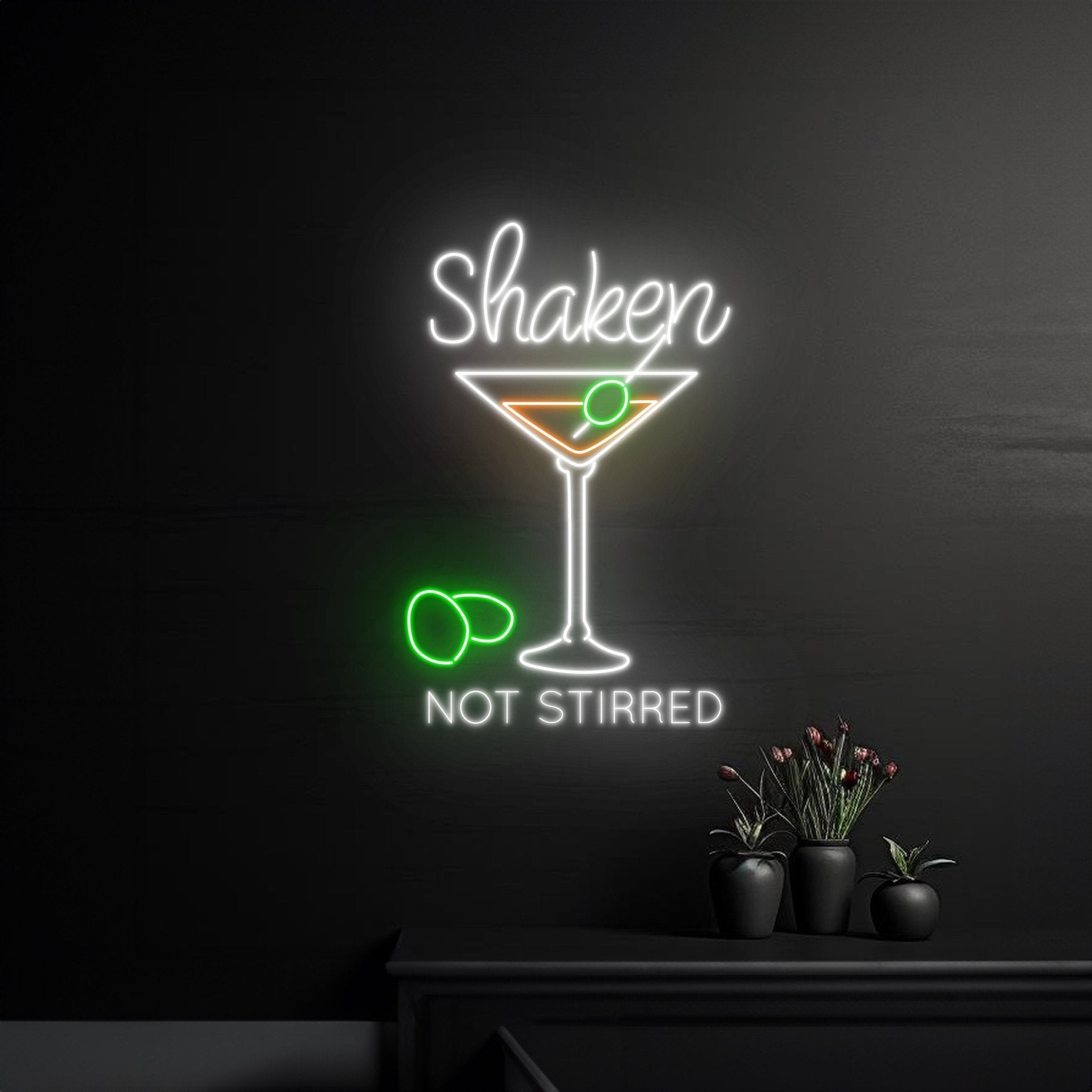 Shaken Not Stirred Martini Led Sign - Shineneon