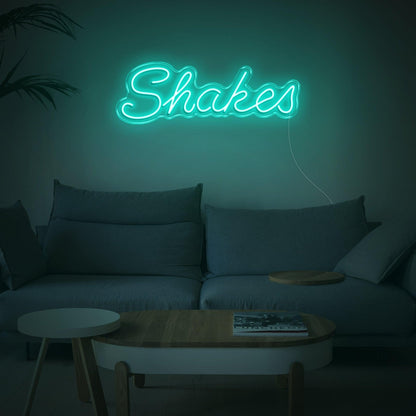 Shakes Bright Green Led Neon Sign Custom Text Design For Home Cafe Decor | Shineneon