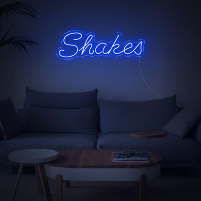 Shakes Bright Green Led Neon Sign Custom Text Design For Home Cafe Decor | Shineneon