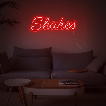 Shakes Bright Green Led Neon Sign Custom Text Design For Home Cafe Decor | Shineneon