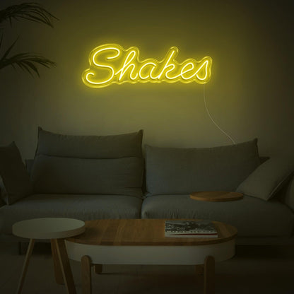 Shakes Bright Green Led Neon Sign Custom Text Design For Home Cafe Decor | Shineneon