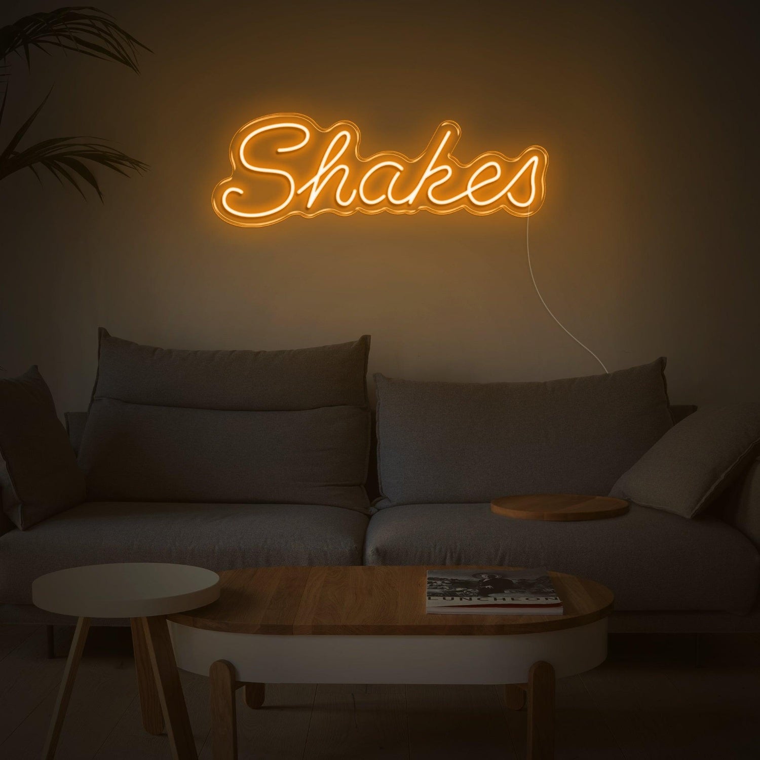 Shakes Bright Green Led Neon Sign Custom Text Design For Home Cafe Decor | Shineneon
