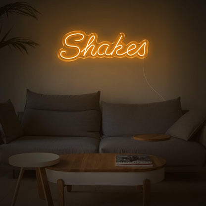 Shakes Bright Green Led Neon Sign Custom Text Design For Home Cafe Decor | Shineneon