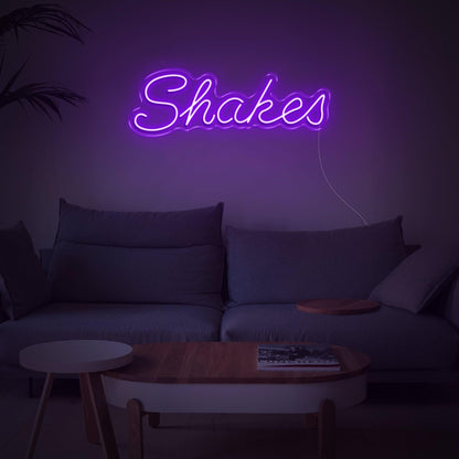 Shakes Bright Green Led Neon Sign Custom Text Design For Home Cafe Decor | Shineneon
