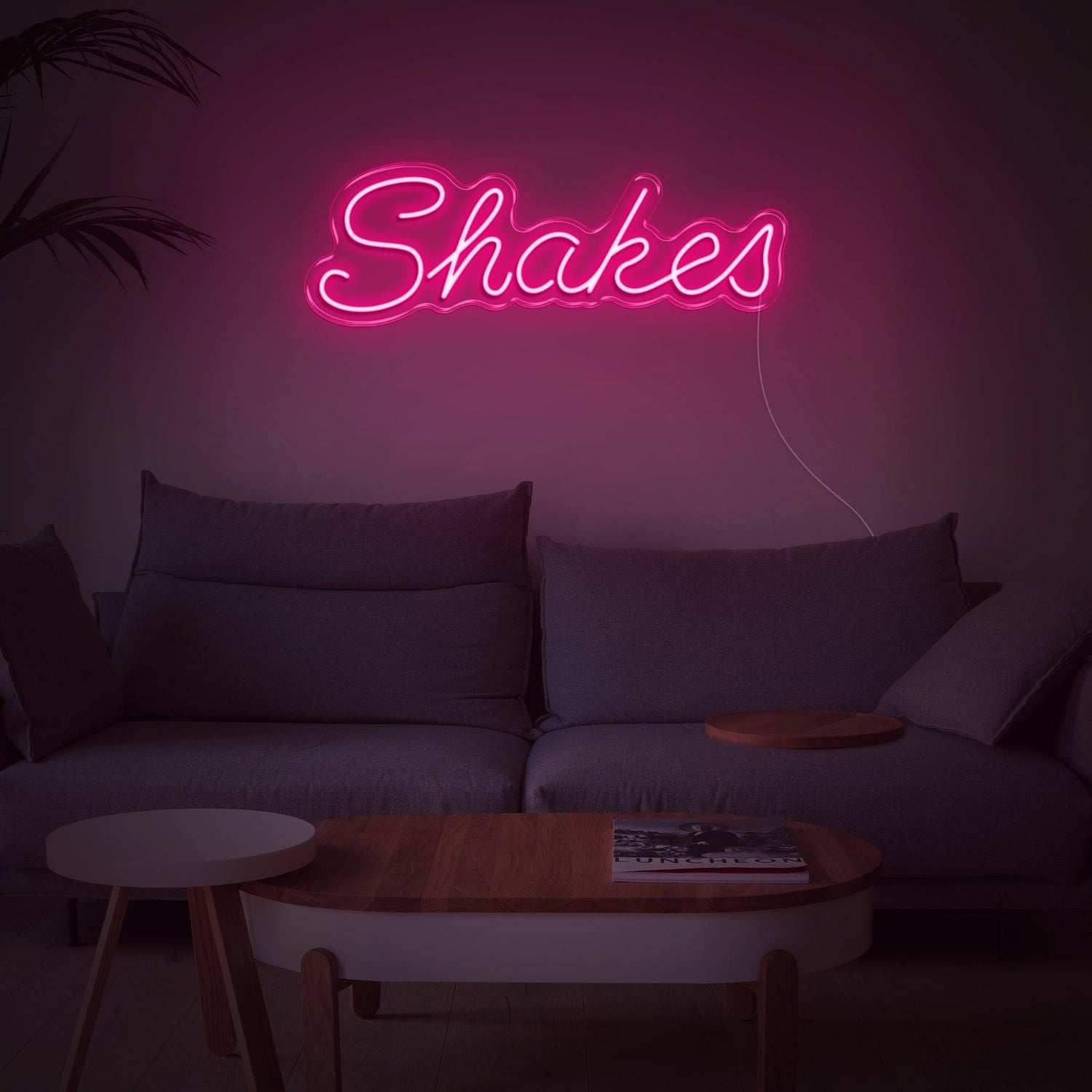 Shakes Bright Green Led Neon Sign Custom Text Design For Home Cafe Decor | Shineneon