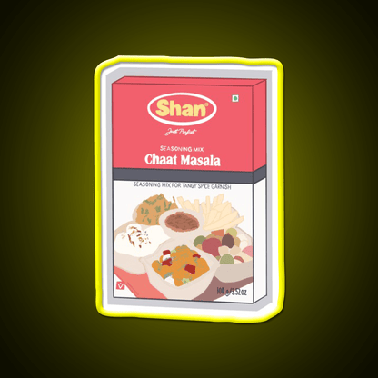 Shan Chaat Masala Box Snack Food Led Neon Sign Rgb Color - Shineneon