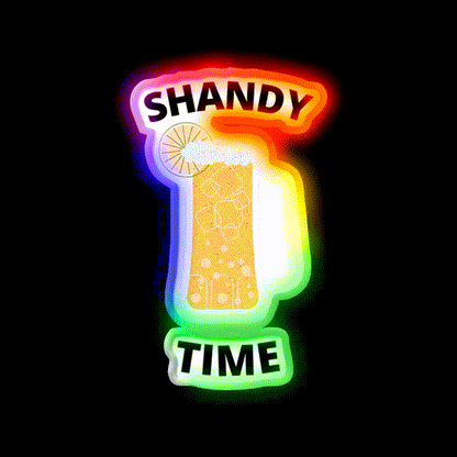 Shandy Summer Time Cocktail Seltzer Cocktail Bar Decor Led Neon Sign Rgb Color - LED neon sign close-up detail