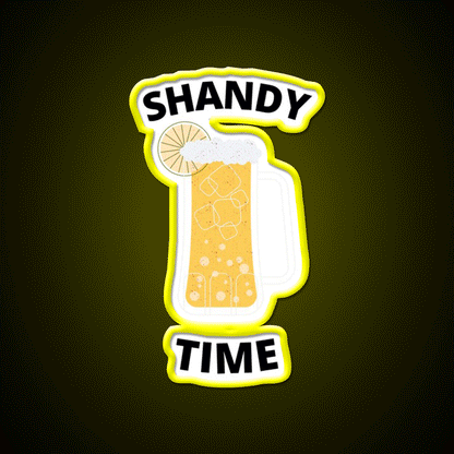 Shandy Summer Time Cocktail Seltzer Cocktail Bar Decor Led Neon Sign Rgb Color - Custom LED neon sign front view