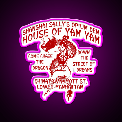 Shanghai Sallys House Of Yam Yam Red Asian Cultural Led Neon Sign Rgb Color - Shineneon