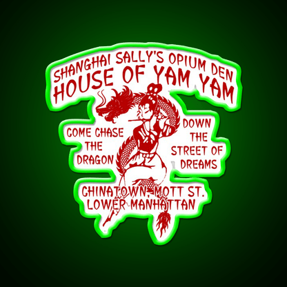 Shanghai Sallys House Of Yam Yam Red Asian Cultural Led Neon Sign Rgb Color - Shineneon