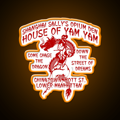 Shanghai Sallys House Of Yam Yam Red Asian Cultural Led Neon Sign Rgb Color - Shineneon