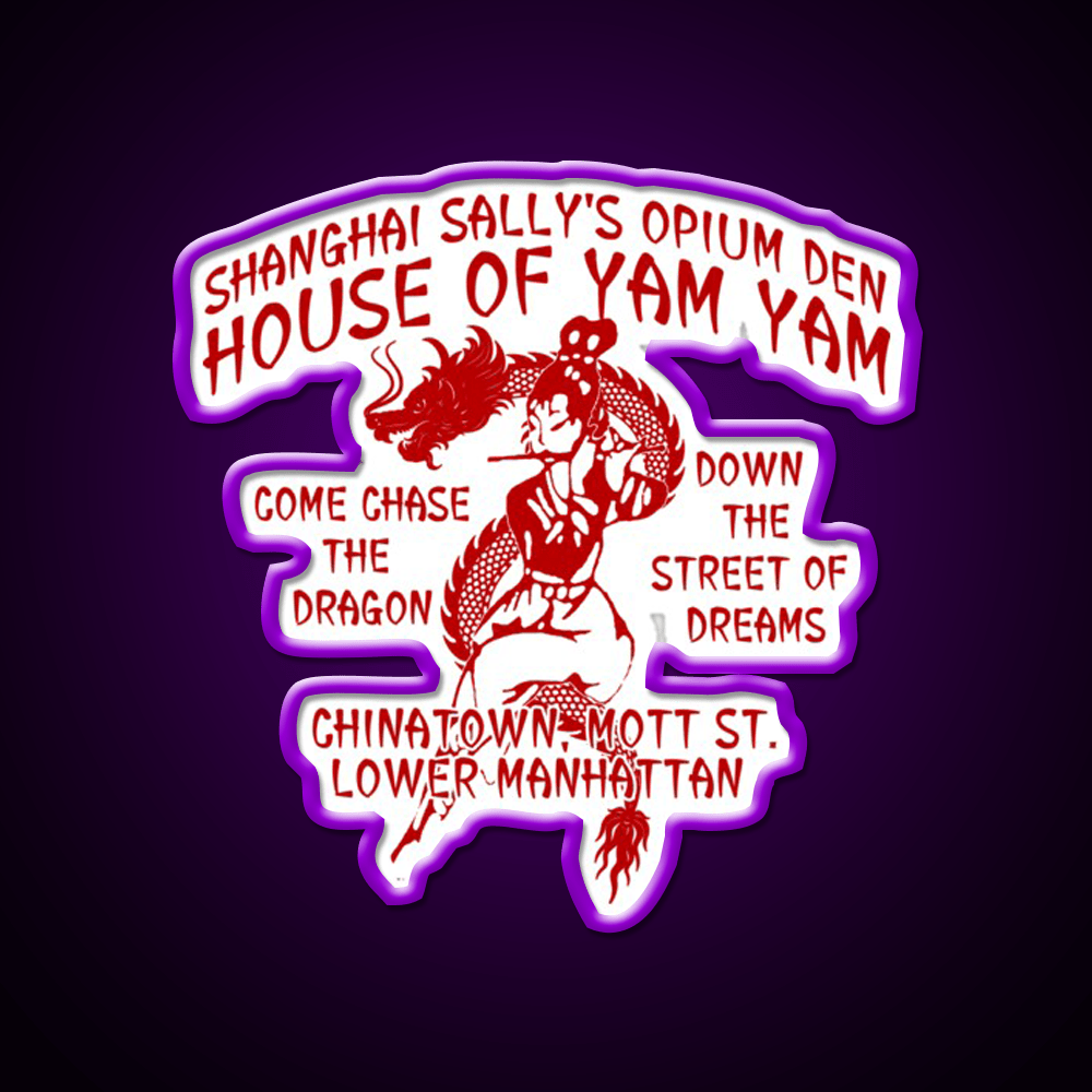 Shanghai Sallys House Of Yam Yam Red Asian Cultural Led Neon Sign Rgb Color - Shineneon
