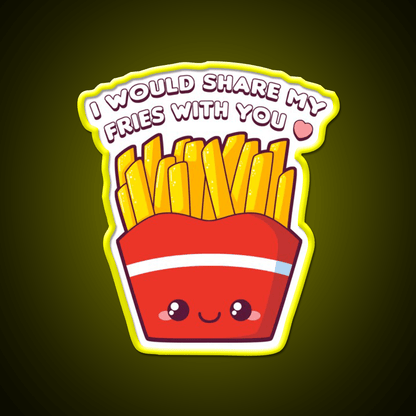 Share My Fries Snack Food Led Neon Sign Rgb Color - Shineneon