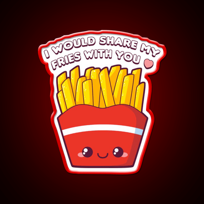 Share My Fries Snack Food Led Neon Sign Rgb Color - Shineneon