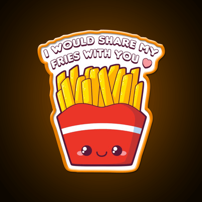Share My Fries Snack Food Led Neon Sign Rgb Color - Shineneon